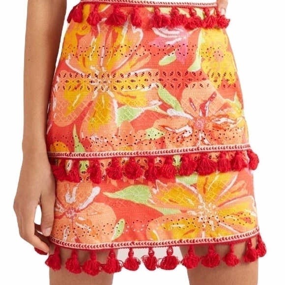 Anthropologie Verb by Pallavi Singhee Electra Eyelet Skirt - Picture 1 of 9